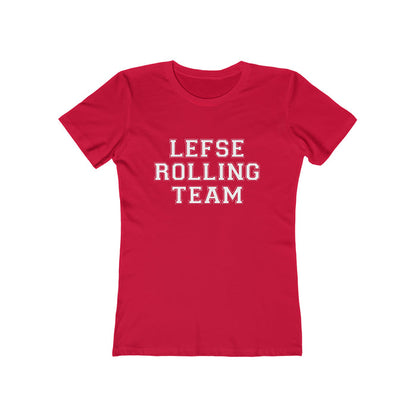 Lefse Rolling Team Women's Fit T-Shirt Scandinavian Design Studio