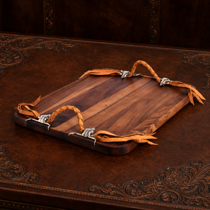 Long Horn Skull Breakfast Tray 2