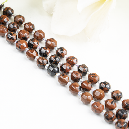 Mahogany Obsidian Faceted Prism Cut Beads For Jewelry Making