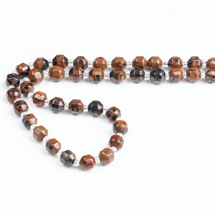 Mahogany Obsidian Faceted Prism Cut Beads For Jewelry Making