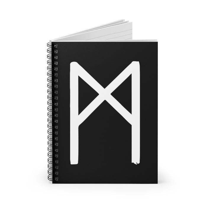 Mannaz (Mankind) Viking Rune Spiral Notebook Scandinavian Design Studio