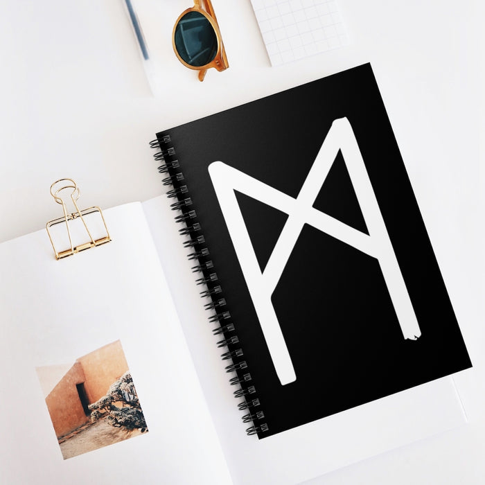Mannaz (Mankind) Viking Rune Spiral Notebook Scandinavian Design Studio