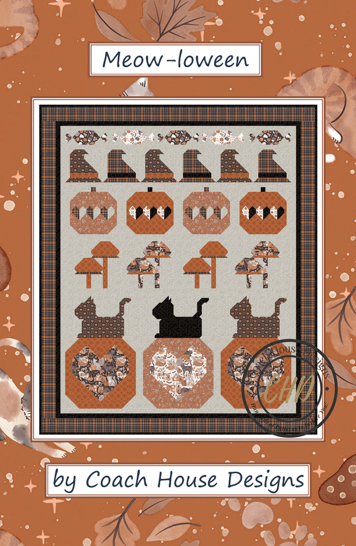 Meow-loween Downloadable PDF Quilt Pattern