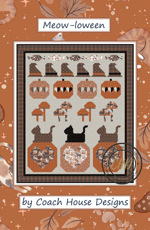 Meow-loween Downloadable PDF Quilt Pattern