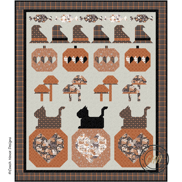 Meow-loween Downloadable PDF Quilt Pattern