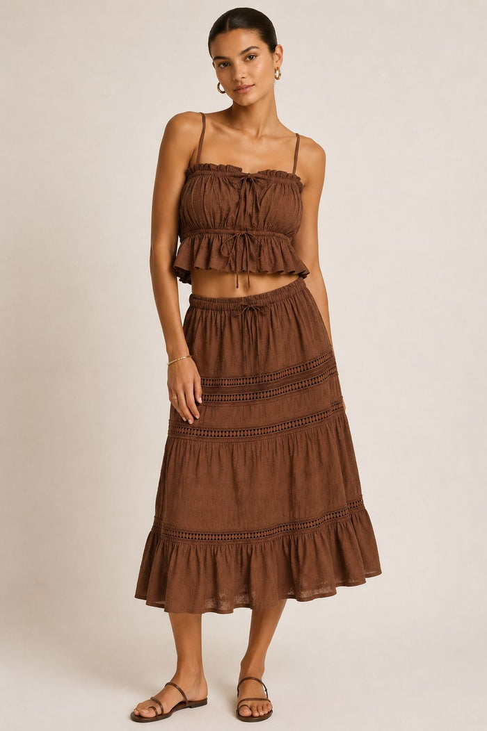 Micah Embroidered Skirt-Bottoms-Uniquities