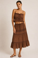 Micah Embroidered Skirt-Bottoms-Uniquities