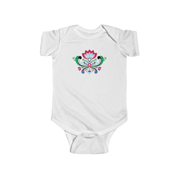 Midsummer Rosemaling Baby Bodysuit Scandinavian Design Studio
