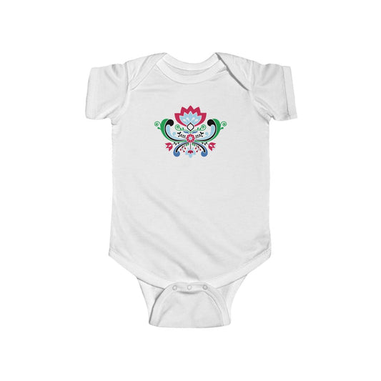 Midsummer Rosemaling Baby Bodysuit Scandinavian Design Studio