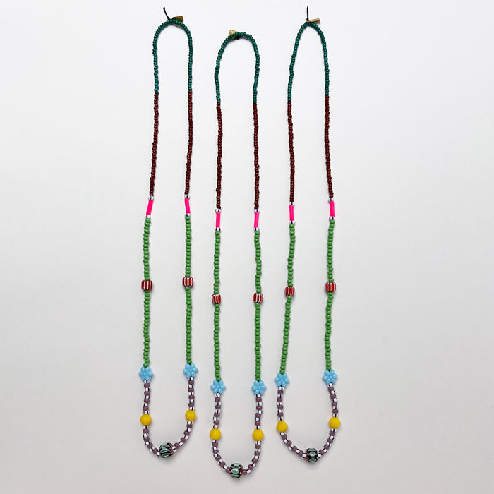 Mixed Beads Strand Necklace (H)
