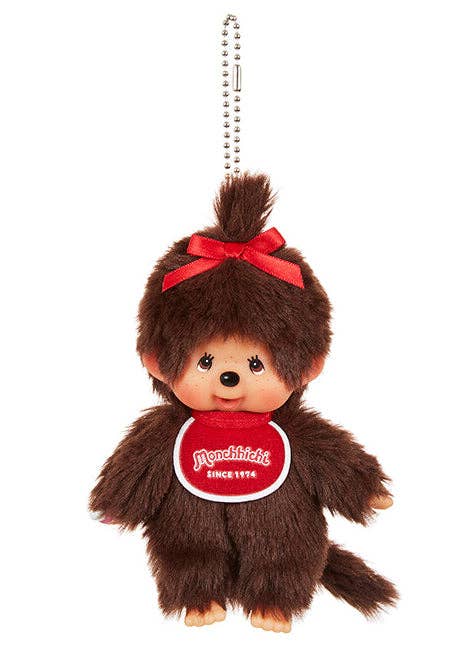 Monchhichi Girl Classic Plush Keychain Japan Exclusive