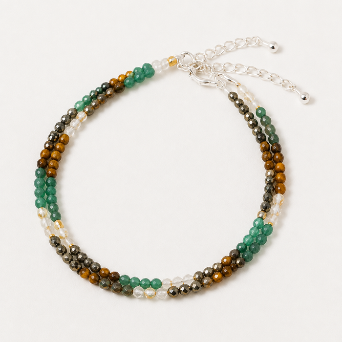 Money Magnet Crystal anklet for Healing, Protection & Grounding – Natural