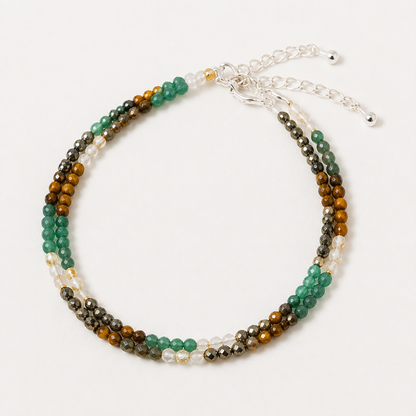 Money Magnet Crystal anklet for Healing, Protection & Grounding – Natural