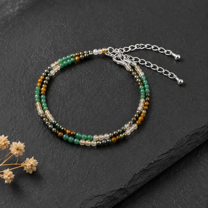 Money Magnet Crystal anklet for Healing, Protection & Grounding – Natural