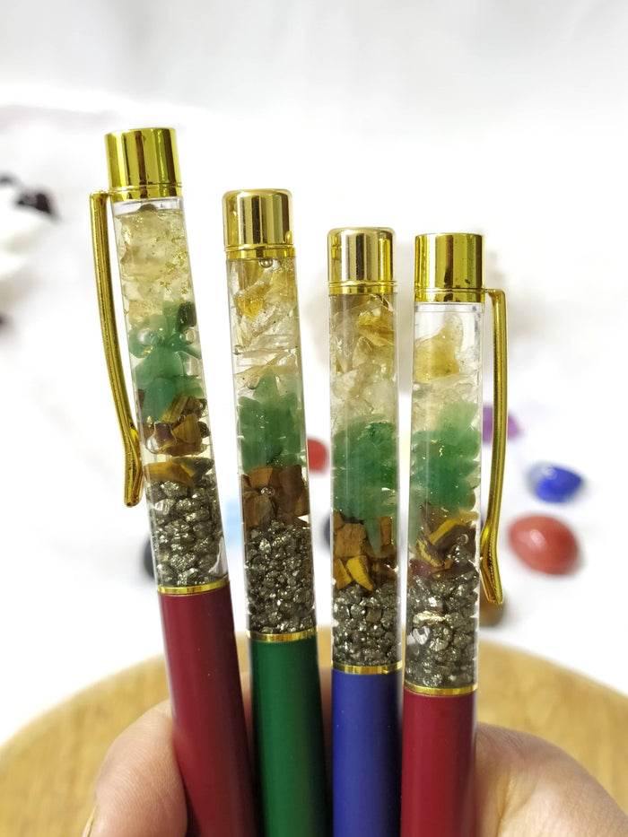 Money Magnet Crystal Pen, Crystal Healing Pen, Aura Pens.