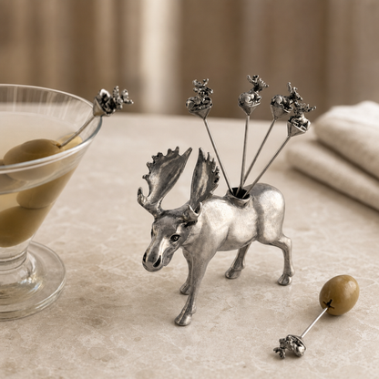 Moose Cheese Pick Set 4