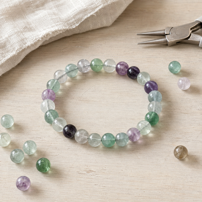 multi fluorite bracelet
