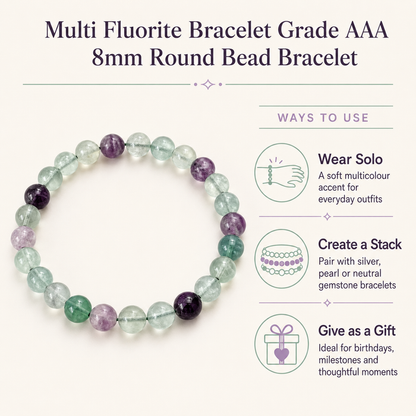 fluorite bead bracelet