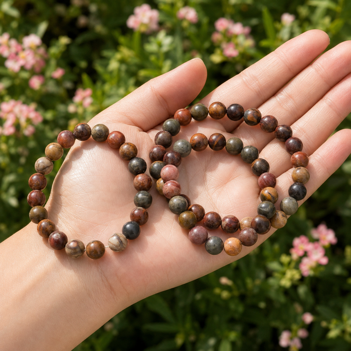 Multi Picasso Jasper Bracelet (Control and Self-Discipline)