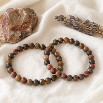 Multi Picasso Jasper Bracelet (Control and Self-Discipline)