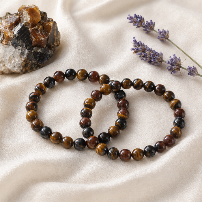 Multi Tiger Eye Bracelet | Tiger Eye Beads Bracelet (Self-Confidence, Spiritual Stability,)