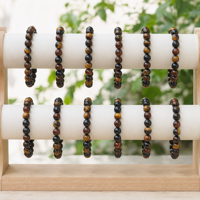 Multi Tiger Eye Bracelet | Tiger Eye Beads Bracelet (Self-Confidence, Spiritual Stability,)
