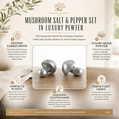Mushroom Salt & Pepper Set 8