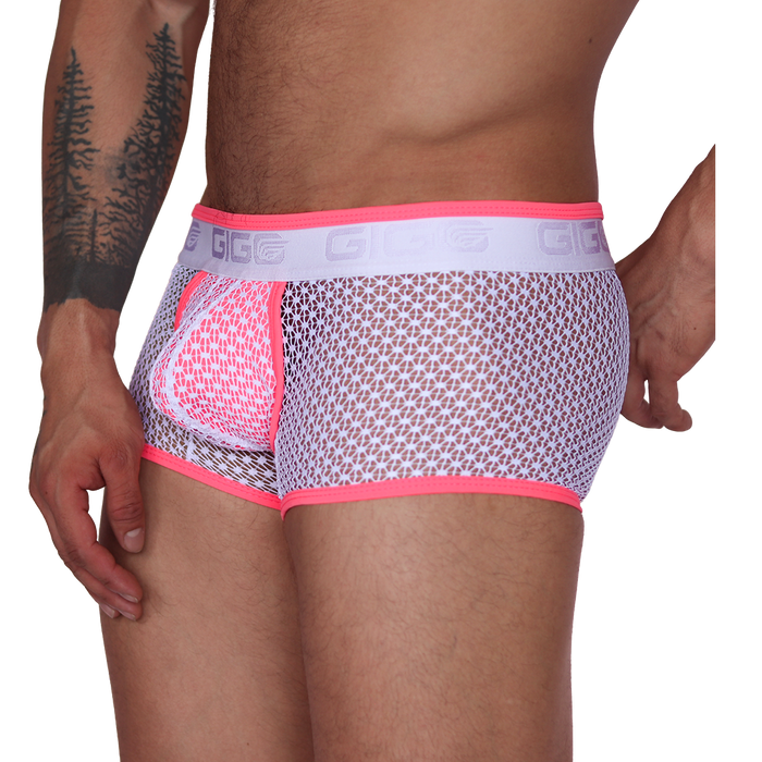 Net Fuchsia Trunk vista frontal de Gigo Underwear