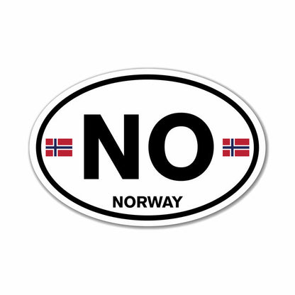 Norway Euro Style Oval Sticker