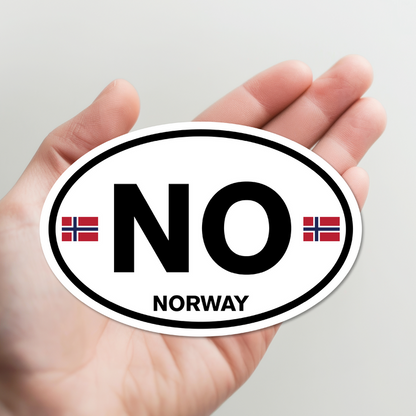Norway Euro Style Oval Sticker
