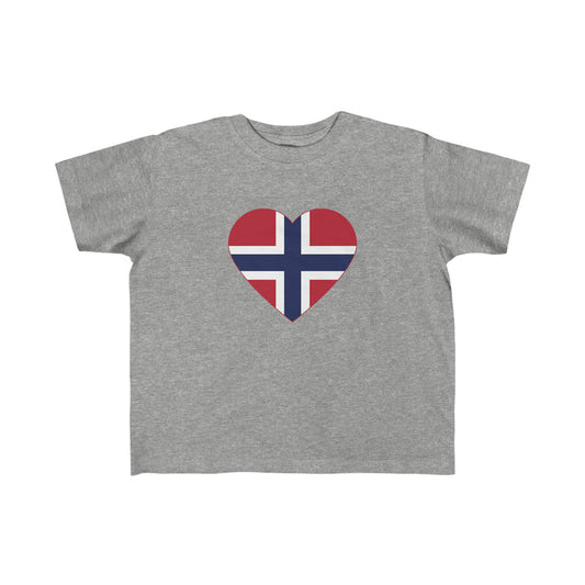 Norwegian Flag Heart Toddler Tee