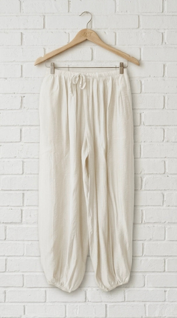 Pantalón bombacho de viscosa fluido +4 colores