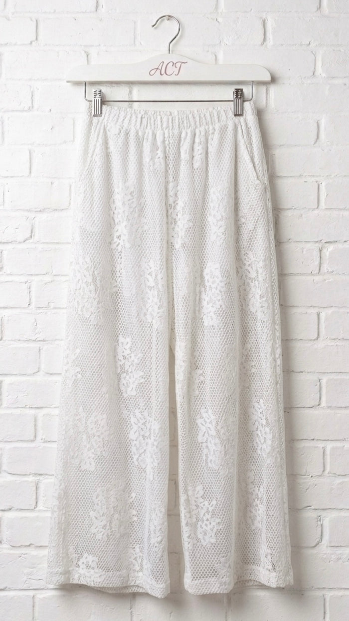 Pantalón encaje floral +2 colores