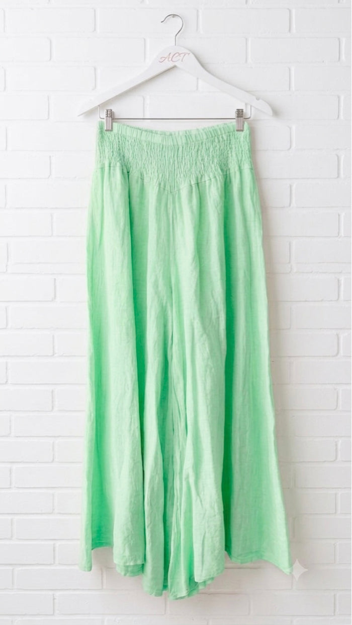 Pantalón palazzo de lino Aurora +6 colores