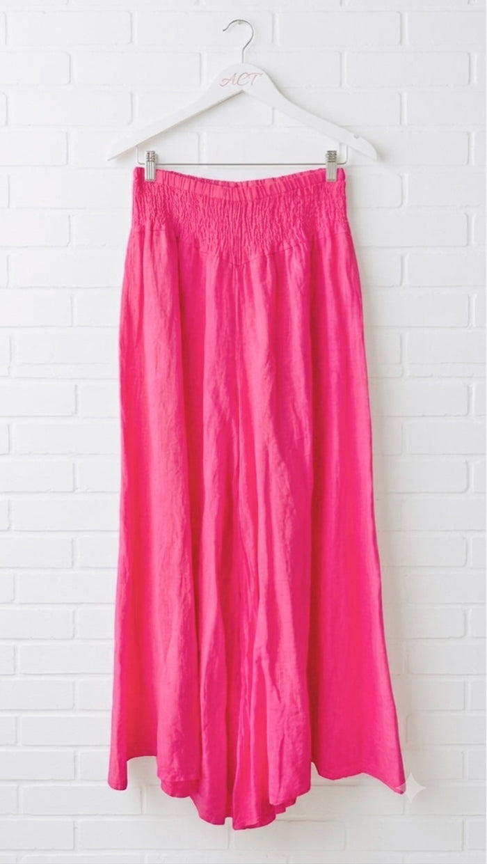 Pantalón palazzo de lino Aurora +6 colores