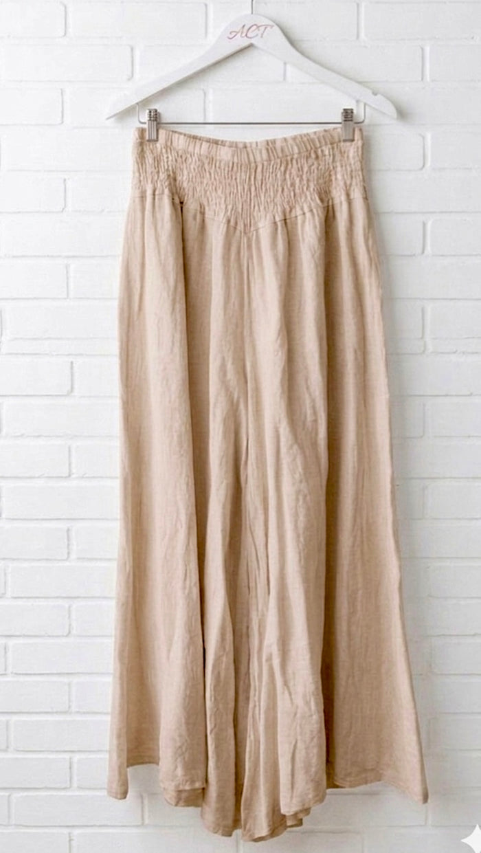 Pantalón palazzo de lino Aurora +6 colores