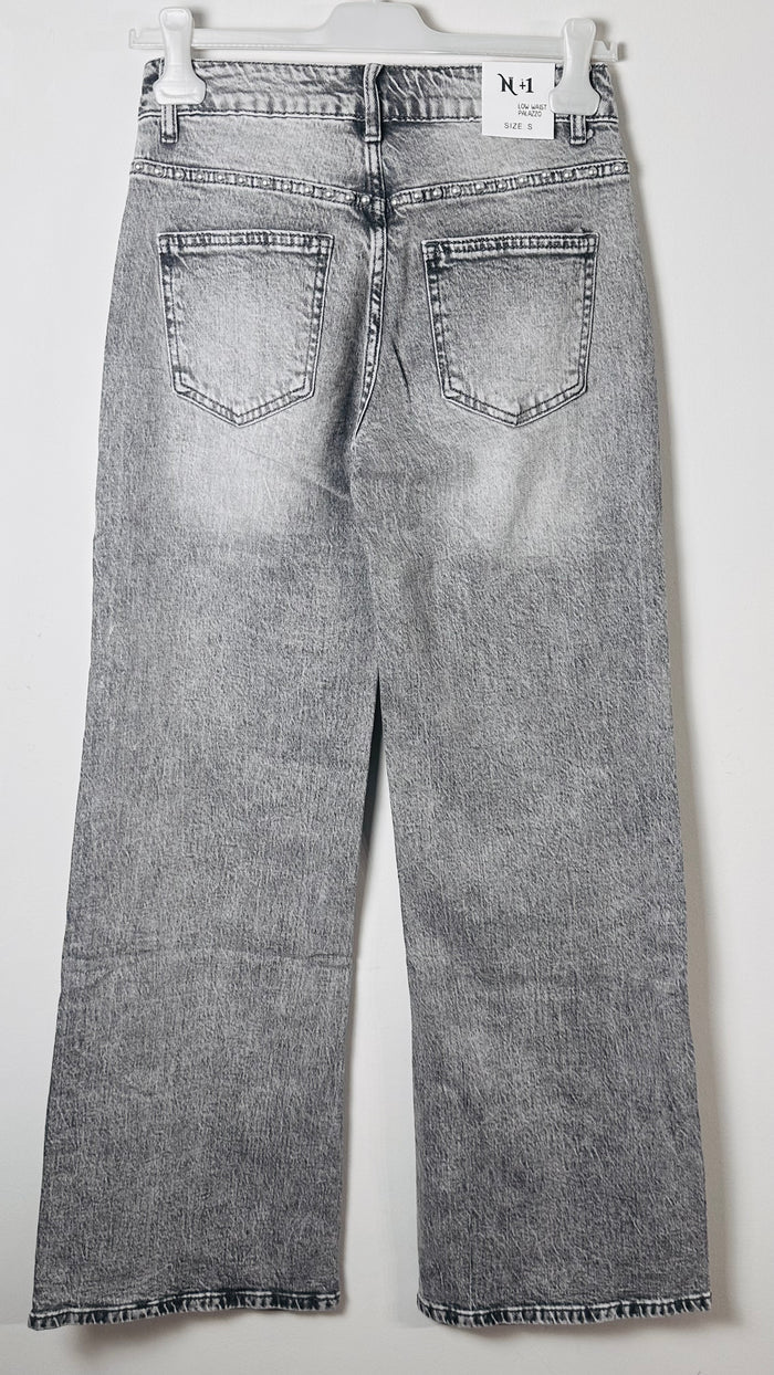 Pantalón tejano whit love gris