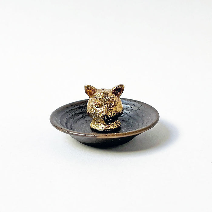 PATCH NYC Cat Head Solid Brass Incense Burner