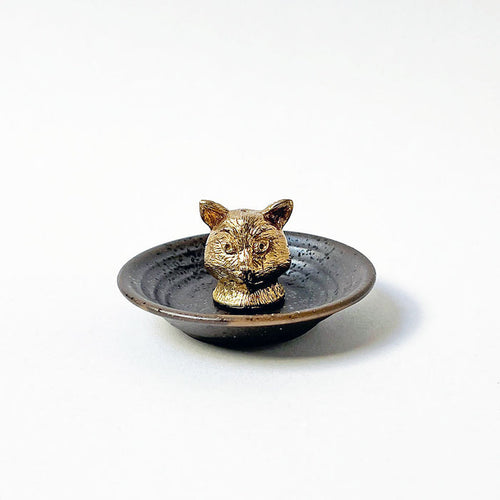 PATCH NYC Cat Head Solid Brass Incense Burner