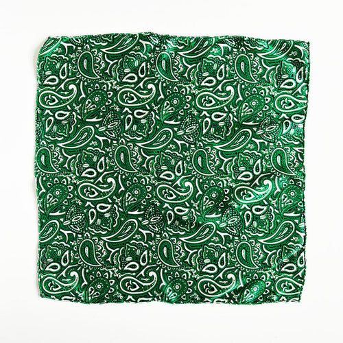 PATCH NYC Green Bandana Silk Neckerchief