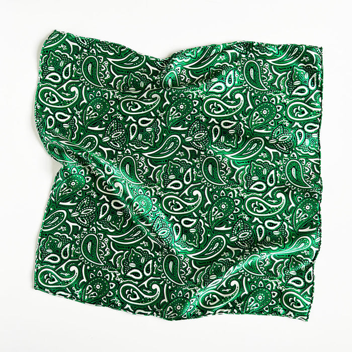 PATCH NYC Green Bandana Silk Neckerchief