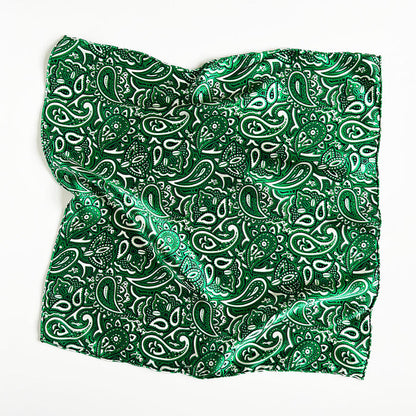 PATCH NYC Green Bandana Silk Neckerchief