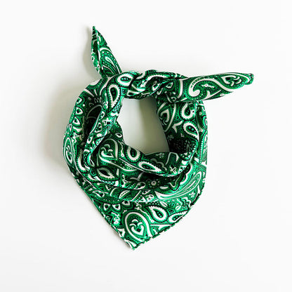 PATCH NYC Green Bandana Silk Neckerchief