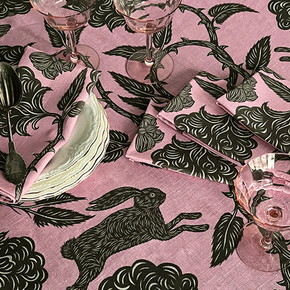 PATCH NYC Hawthorn Garden Peony Linen Tablecloth