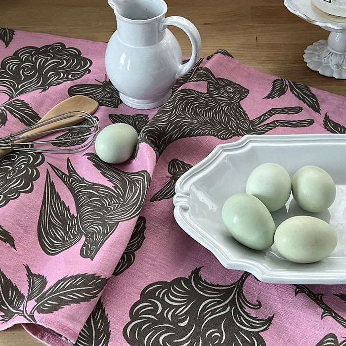 PATCH NYC Hawthorn Garden Peony Linen Tea Towel