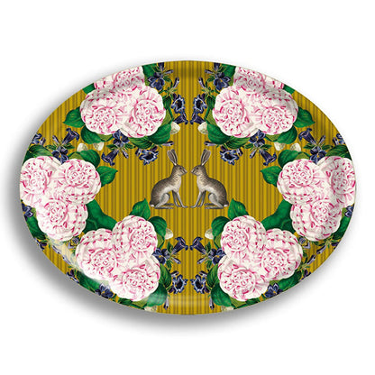 PATCH NYC Two Rabbits Oval Tray