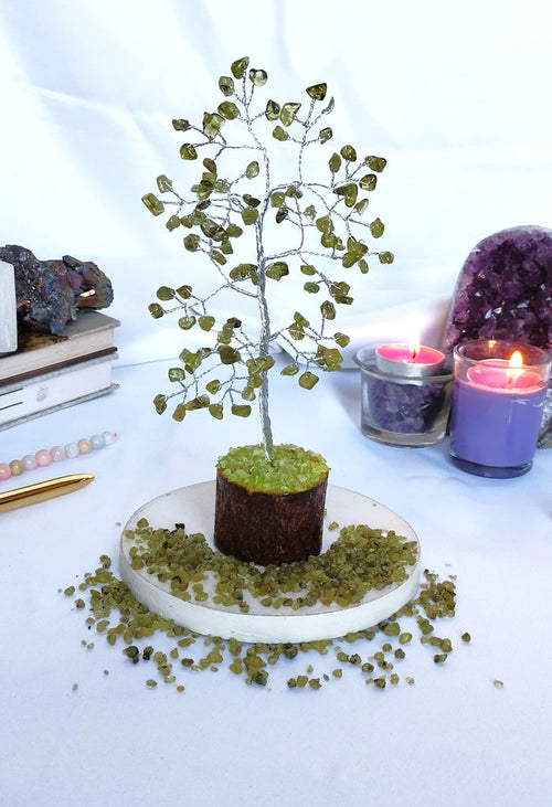 Peridot Gemstone Tree, Crystal Tree Of Life