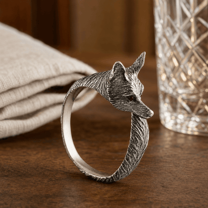 Pewter Fox Napkin Ring 2