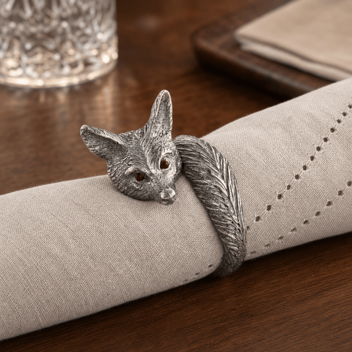 Pewter Fox Napkin Ring 3
