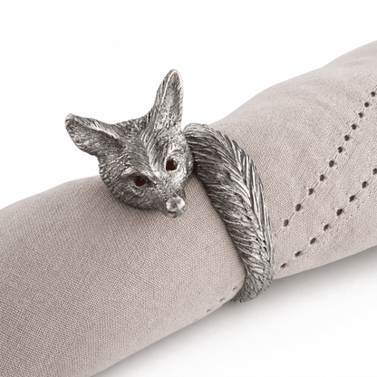 Pewter Fox Napkin Ring 10